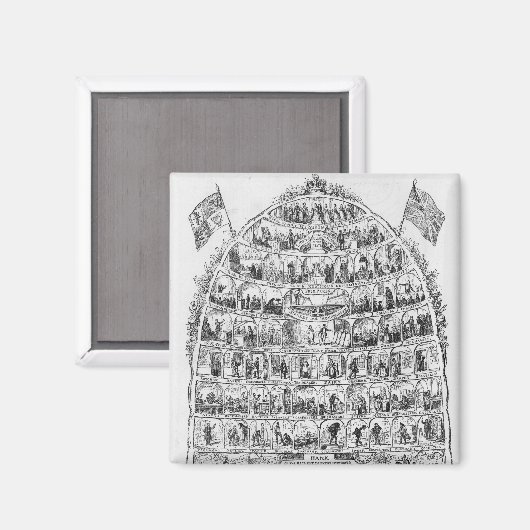 The British Beehive, 1867 Magneet (Voorkant / Achterkant)