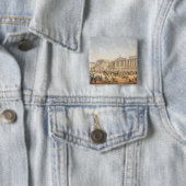 The British Museum, c.1862 (kleurenlitho) Vierkante Button 5,1 Cm (In situ)