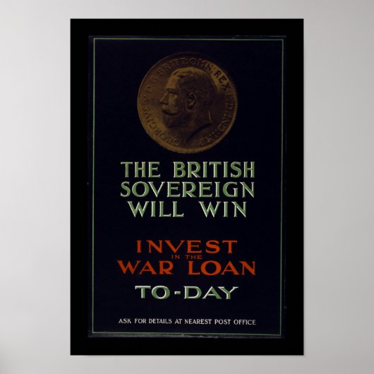 The British Sovereign Will Win (grens) Poster (Voorkant)