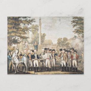 The British Surrendering to General Washington Briefkaart