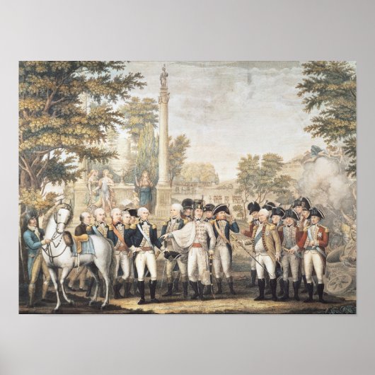 The British Surrendering to General Washington Poster (Voorkant)