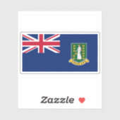 The British Virgin Islands flag,Overseas Territory Sticker (Vel)