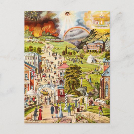 The Broad and Narrow Way van British School Briefkaart (Voorkant)