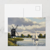 The Broads Engeland Reis Briefkaart (Voorkant / Achterkant)