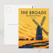 The Broads National Park England  Briefkaart (Voorkant / Achterkant)