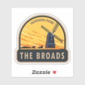 The Broads National Park England  Sticker (Vel)
