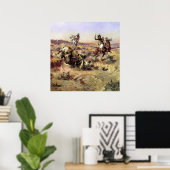 "The Broken Rope" van Charles M Russell Poster (Thuiskantoor)