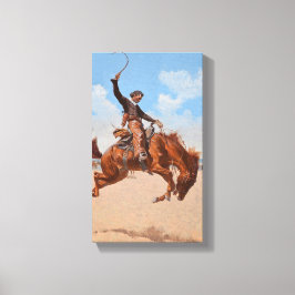 The Bronco Buster (door Frederic Remington) Canvas Afdruk