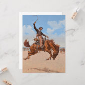 The Bronco Buster (door Frederic Remington) Kaart (Voorkant / Achterkant in situ)