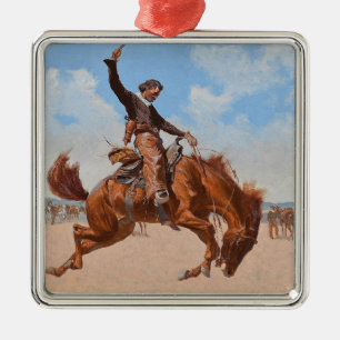 The Bronco Buster (door Frederic Remington) Metalen Ornament