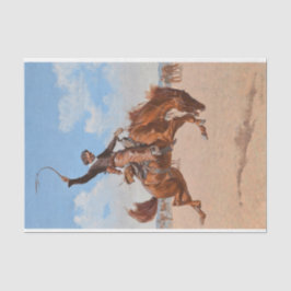 The Bronco Buster (door Frederic Remington) Tissuepapier