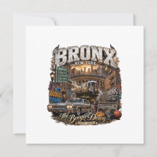 The Bronx New York Boogie Down Stedelijke Collage (Voorkant)