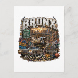 The Bronx New York Boogie Down Stedelijke Collage Briefkaart