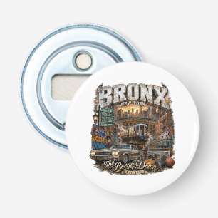 The Bronx New York Boogie Down Stedelijke Collage Button Flesopener
