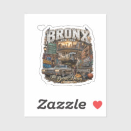 The Bronx New York Boogie Down Stedelijke Collage Sticker