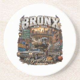 The Bronx New York Boogie Down Stedelijke Collage Zandsteen Onderzetter
