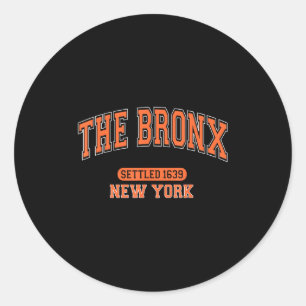 The Bronx New York Gevestigd 16&#  Vintage Srts B Ronde Sticker