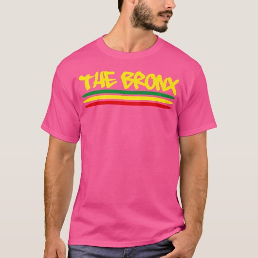 The Bronx New York Rasta Reggae Graffiti Hip Hop T-shirt (Voorkant)