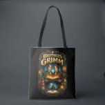 The Brothers Grimm Tote Bag<br><div class="desc">An ornate fantasy illustration of the Brothers Grimm surrounded by magical elements and iconic fairy tale imagery,  celebrating the timeless legacy of their enchanted stories.</div>