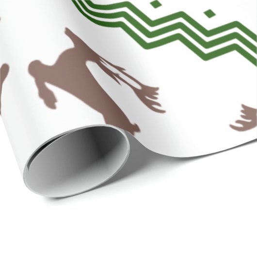 THE BROWN REINDEER PATTERN CADEAUPAPIER (Rol Hoek)