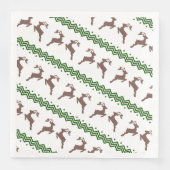 THE BROWN REINDEER PATTERN SERVET (Voorkant)