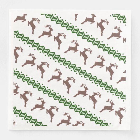 THE BROWN REINDEER PATTERN SERVET (Voorkant)