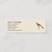 The Brown Thrush of Brown Thrasher, New York Birds Mini Visitekaartje (Achterkant)