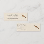 The Brown Thrush of Brown Thrasher, New York Birds Mini Visitekaartje (Voorkant / Achterkant)