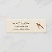 The Brown Thrush of Brown Thrasher, New York Birds Mini Visitekaartje (Voorkant)