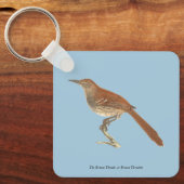 The Brown Thrush of Brown Thrasher, New York Birds Sleutelhanger (Voorkant)