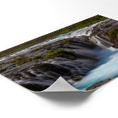 The Bruararfoss waterfall in Iceland Poster (Hoek)