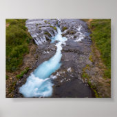 The Bruararfoss waterfall in Iceland Poster (Voorkant)