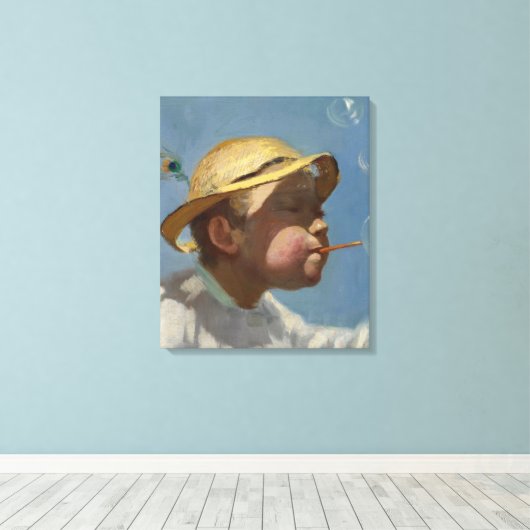 The Bubble Boy (door Paul Peel) Canvas Afdruk (Insitu (Houten vloer))