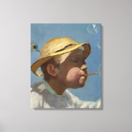 The Bubble Boy (door Paul Peel) Canvas Afdruk