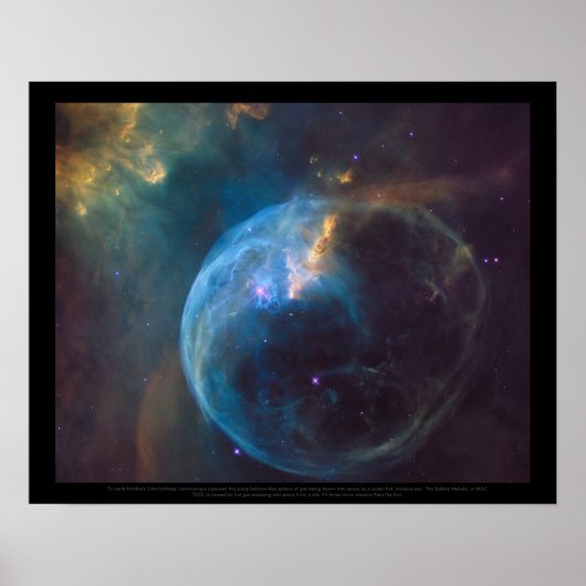 The Bubble Nebula, of NGC 7635 Poster (Voorkant)