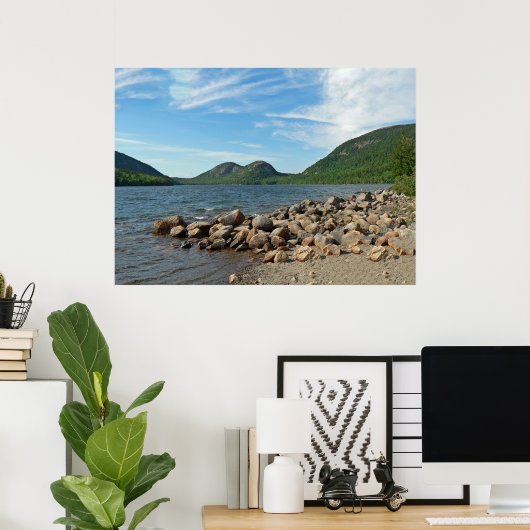 The Bubbles and Jordan Pond, Acadia National Park Poster (Thuiskantoor)