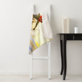 "The Bucker" Westerne kunst van Charles M Russell Sherpa Deken (In situ)