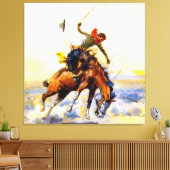 “The Bucker” Westerse kunst van Charles M Russell Canvas Afdruk (Insitu (Woonkamer))