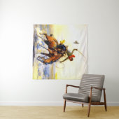 “The Bucker” Westerse kunst van Charles M Russell Wandkleed (In Situ (horizontaal))