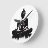 The Buddha wall clock  Ronde Klok (Hoek)