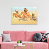 The Buffalo Runners, Big Horn Basin van Remington Canvas Afdruk (Insitu (Woonkamer))