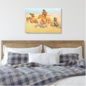 The Buffalo Runners, Big Horn Basin van Remington Canvas Afdruk (Insitu (Slaapkamer))