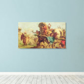 The Building of the Trojan Horse, c.1760 Canvas Afdruk (Insitu (Houten vloer))