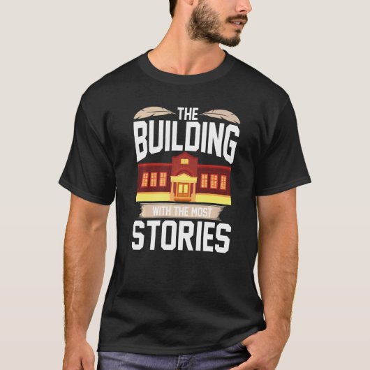 The Building With The Most Stories Library Book 1 T-shirt (Voorkant)