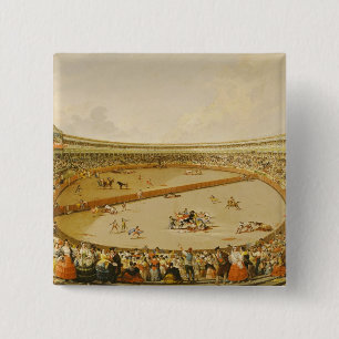 The Bullgevecht Vierkante Button 5,1 Cm