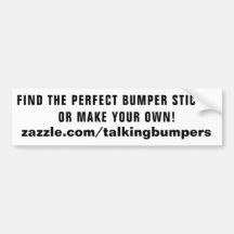 "The" Bumpersticker Store in Zazzle White