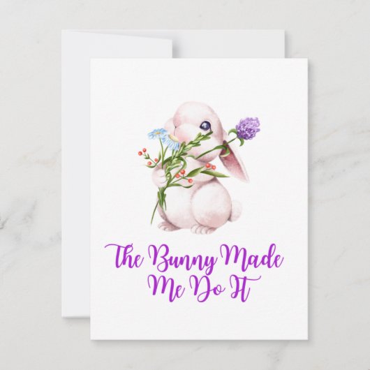 The Bunny Made Me Do It op een Feestdagenkaart (Voorkant)