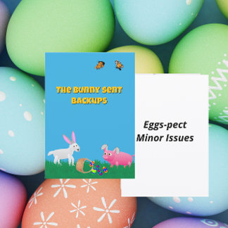 The Bunny Sent Backups Feestdagenkaart