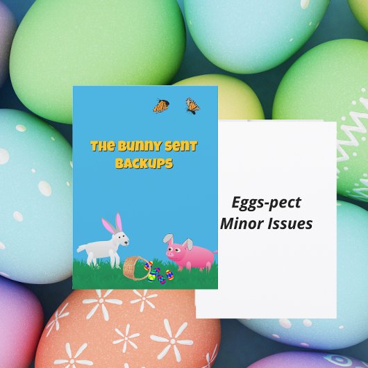 The Bunny Sent Backups Feestdagenkaart