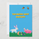 The Bunny Sent Backups Feestdagenkaart (Voorkant)
